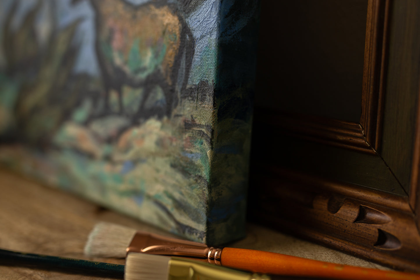 Horse with Blue Mountains